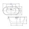 Alfi Brand ALFI brand AB8838 59" White Oval Acrylic Free Standing Soaking Bathtub AB8838 - alternate 4